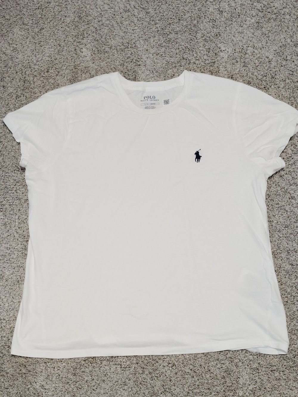 Polo by Ralph Lauren White Crewneck Tee with Navy Pony